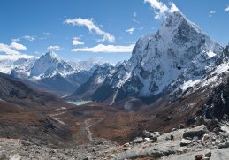 Cholatse and the Himalayan landscape in Nepal.