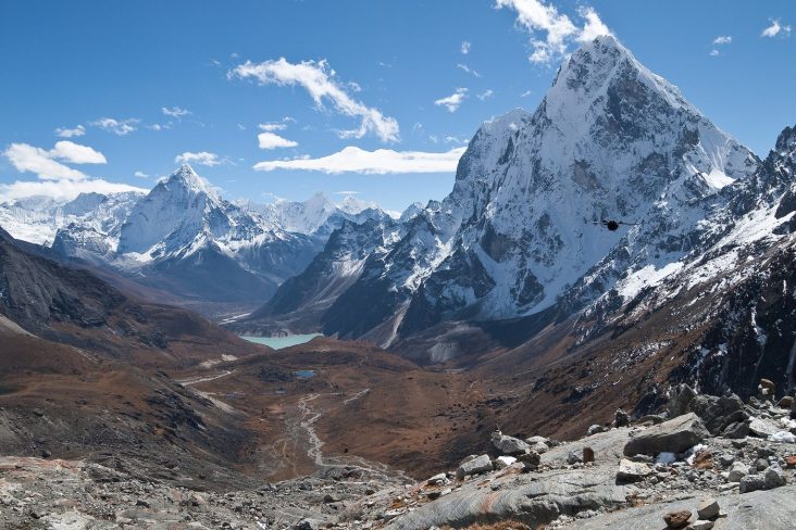 Cholatse and the Himalayan landscape in Nepal.