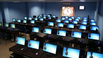 A multimedia lab at Islington College in 2011.