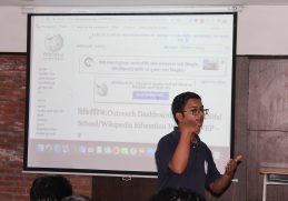 A computing editathon at Kathmandu University in 2017.