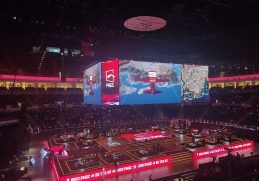 Large screens and spectators at a PUBG Mobile tournament in Istanbul.