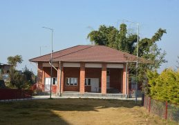 Brick conference building at Shree Bhagawati Secondary School in Sankhu.