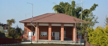 Brick conference building at Shree Bhagawati Secondary School in Sankhu.