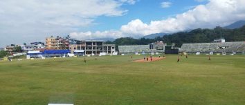 Mulpani cricket stadium in 2023; not a photograph of the 2027 tournament..