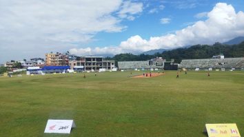 Mulpani cricket stadium in 2023; not a photograph of the 2027 tournament..